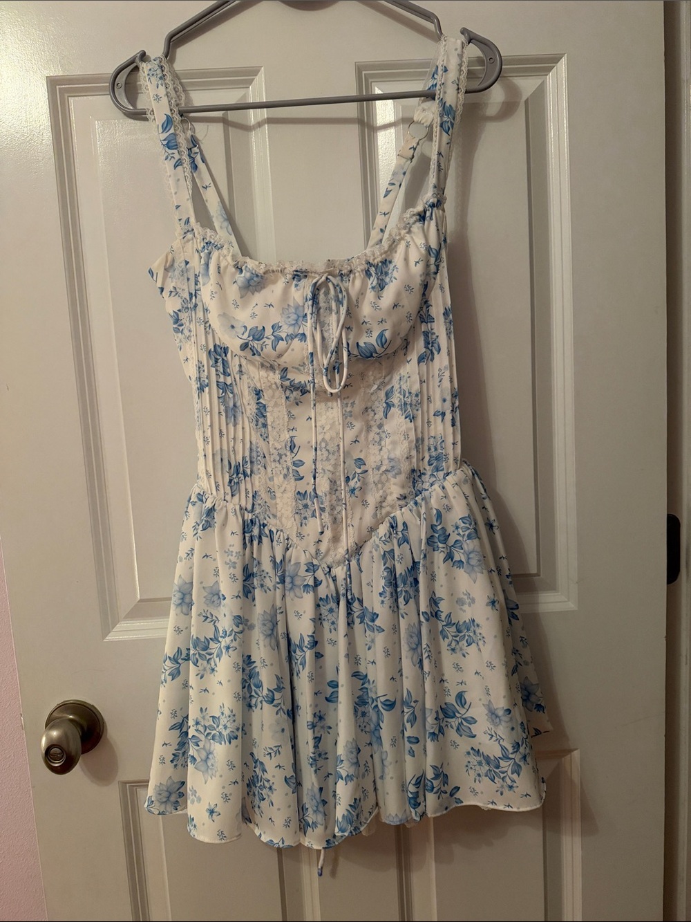 Blue Floral corset type dress